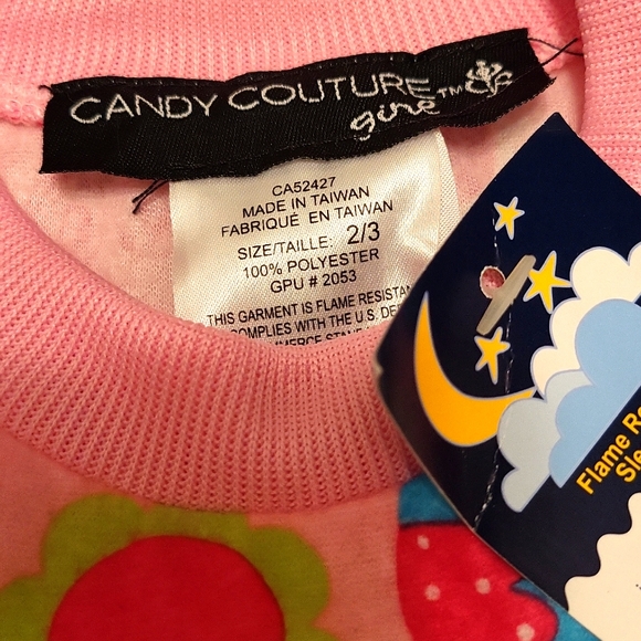 NWT Candy Couture girl owl print pajama set - Picture 2 of 6